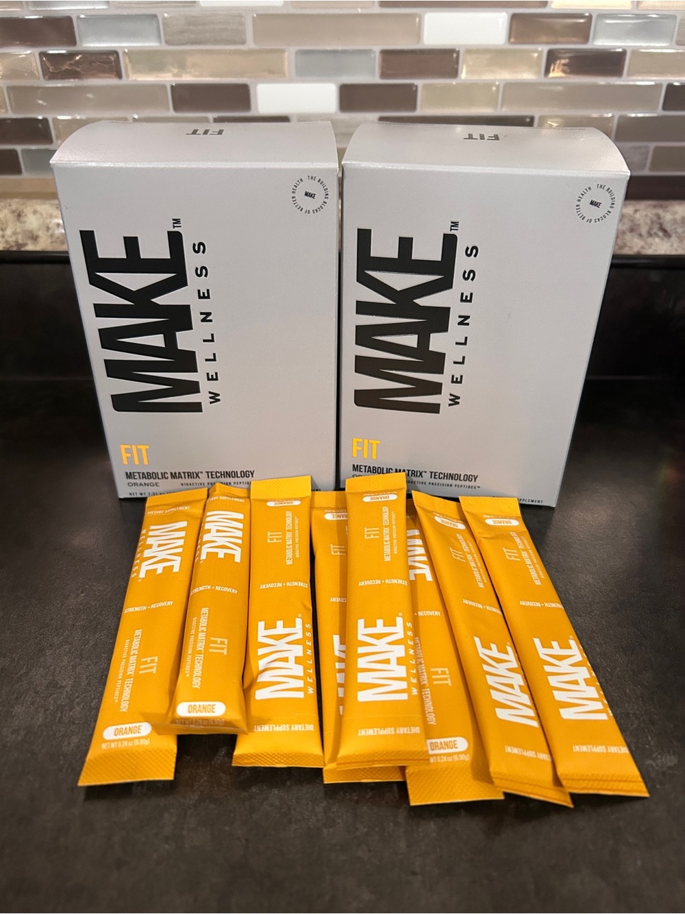 Make Wellness Fit Metabolic Matrix Peptides, Orange Flavor, 68 Servings